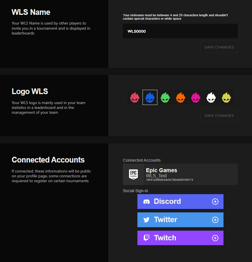 WLS settings image